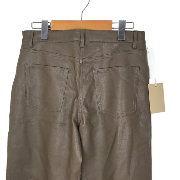 NWT Aritzia Wilfred Free Valerie Shitake Faux Leather Pants Size 6 - Picture 8 of 11